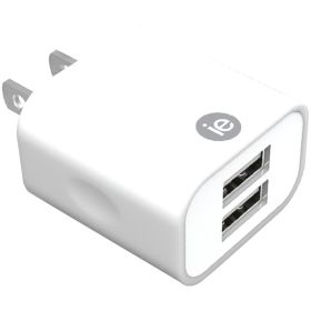 2.4A 2 USB WALL CHRGR WHT