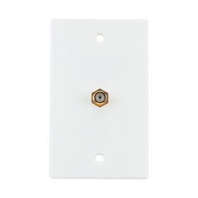 WALLPLATE COAX SNGL WHT