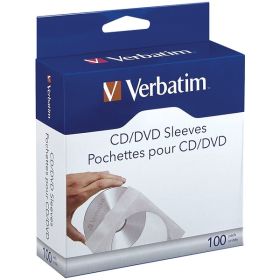 100PK CD/DVD SLV CLR WNDW